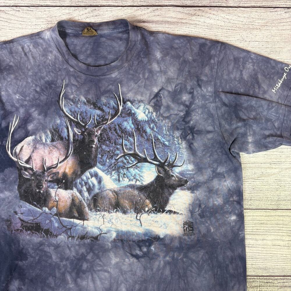 Vintage 1999 The Mountain Bucks & Deer Tie Dye T-shirt